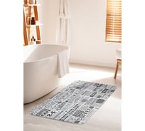 Коврик для ванной комнаты и туалета противоскользящий JOYARTY "Старая газета" 60х100 см bath_32439_60x100