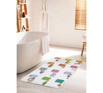 Коврик для ванной комнаты и туалета противоскользящий JOYARTY "Звериная таблица умножения" 60х100 см bath_378532_60x100
