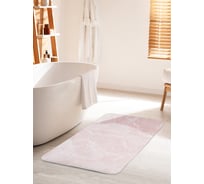 Коврик для ванной комнаты и туалета противоскользящий JOYARTY "Розовый мраморный узор" 60х100 см bath_37016_60x100