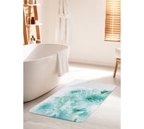 Коврик для ванной комнаты и туалета противоскользящий JOYARTY "Нежность астр" 60х100 см bath_33771_60x100