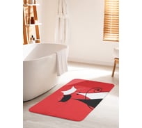 Коврик для ванной комнаты и туалета противоскользящий JOYARTY "Кошачье свидание" 60х100 см bath_33480_60x100