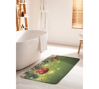 Коврик для ванной комнаты и туалета противоскользящий JOYARTY "Искрящаяся новогодняя елка" 60х100 см bath_378820_60x100