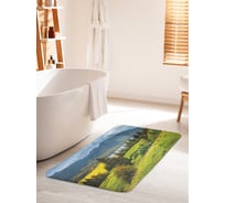 Коврик для ванной комнаты и туалета противоскользящий JOYARTY "Озеро у подножья гор" 60х100 см bath_37473_60x100