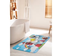 Коврик для ванной комнаты и туалета противоскользящий JOYARTY "Радуга над маяком" 60х100 см bath_63720_60x100