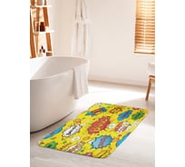 Коврик для ванной комнаты и туалета противоскользящий JOYARTY "Взрывы и перестрелка" 60х100 см bath_38738_60x100