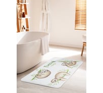Коврик для ванной комнаты и туалета противоскользящий JOYARTY "Времяпровождение в тропиках" 60х100 см bath_37838_60x100