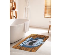 Коврик для ванной комнаты и туалета противоскользящий JOYARTY "Злая акула" 60х100 см bath_38015_60x100