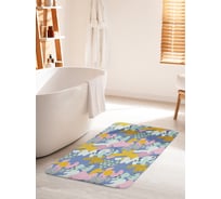Коврик для ванной комнаты и туалета противоскользящий JOYARTY "Разноцветные зверюшки" 60х100 см bath_207092_60x100
