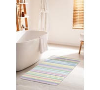 Коврик для ванной комнаты и туалета противоскользящий JOYARTY "Нежные полосы" 60х100 см bath_38094_60x100