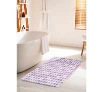 Коврик для ванной комнаты и туалета противоскользящий JOYARTY "Размеры квадратов" 60х100 см bath_70831_60x100