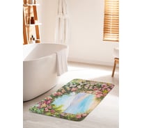 Коврик для ванной комнаты и туалета противоскользящий JOYARTY "Арка роз" 60х100 см bath_38444_60x100