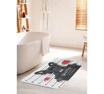Коврик для ванной комнаты и туалета противоскользящий JOYARTY "Виновный в любви" 60х100 см bath_38594_60x100