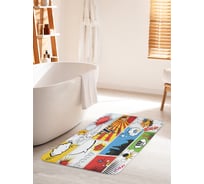 Коврик для ванной комнаты и туалета противоскользящий JOYARTY "Страница комикса" 60х100 см bath_38710_60x100