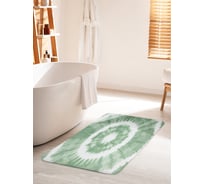 Коврик для ванной комнаты и туалета противоскользящий JOYARTY "Удивительный зеленый узор" 60х100 см bath_274838_60x100