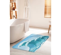 Коврик для ванной комнаты и туалета противоскользящий JOYARTY "Барашки на волнах" 60х100 см bath_36954_60x100