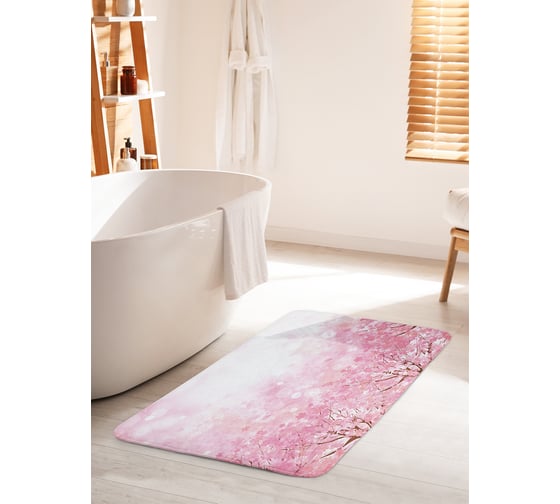 Коврик для ванной комнаты и туалета противоскользящий JOYARTY "Градиентные деревья" 60х100 см bath_35535_60x100 1
