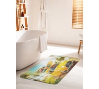 Коврик для ванной комнаты и туалета противоскользящий JOYARTY "Долгожданный отпуск на море" 60х100 см bath_294375_60x100