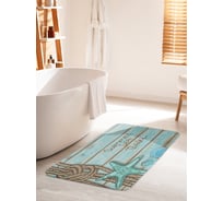 Коврик для ванной комнаты и туалета противоскользящий JOYARTY "Летнее морское путешествие" 60х100 см bath_35883_60x100