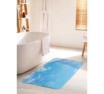 Коврик для ванной комнаты и туалета противоскользящий JOYARTY "Кучевые облака" 60х100 см bath_86847_60x100