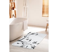 Коврик для ванной комнаты и туалета противоскользящий JOYARTY "Стрекозы монохром" 60х100 см bath_39705_60x100
