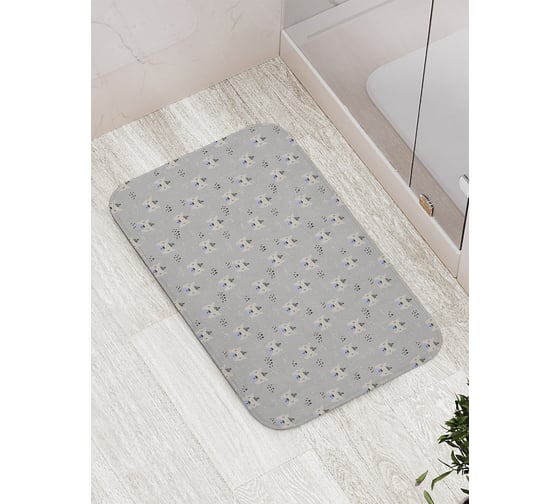 Коврик для ванной комнаты и туалета противоскользящий JOYARTY "В очках и колпаке" 52х77 см bath_70997 1