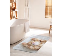 Коврик для ванной комнаты и туалета противоскользящий JOYARTY "Сонный котенок" 60х100 см bath_38600_60x100