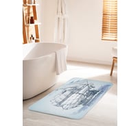 Коврик для ванной комнаты и туалета противоскользящий JOYARTY "Боевой корабль под парусами" 60х100 см bath_63723_60x100