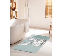 Коврик для ванной комнаты и туалета противоскользящий JOYARTY "Заяц-джентльмен" 60х100 см bath_54022_60x100