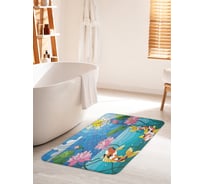 Коврик для ванной комнаты и туалета противоскользящий JOYARTY "Мозаика с карпами" 60х100 см bath_38746_60x100