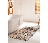 Коврик для ванной комнаты и туалета противоскользящий JOYARTY "Срубы деревьев" 60х100 см bath_35963_60x100