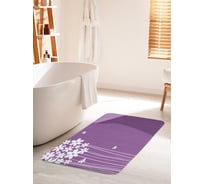 Коврик для ванной комнаты и туалета противоскользящий JOYARTY "Цветочный салют" 60х100 см bath_32096_60x100