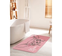 Коврик для ванной комнаты и туалета противоскользящий JOYARTY "Эскиз чихуахуа" 60х100 см bath_32985_60x100