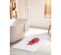 Коврик для ванной комнаты и туалета противоскользящий JOYARTY "Акварельный мак" 60х100 см bath_53360_60x100