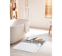 Коврик для ванной комнаты и туалета противоскользящий JOYARTY "Двойные объятия" 60х100 см bath_27970_60x100