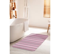 Коврик для ванной комнаты и туалета противоскользящий JOYARTY "Нежные полосы" 60х100 см bath_32208_60x100