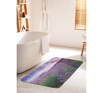 Коврик для ванной комнаты и туалета противоскользящий JOYARTY "Лаванда в цвету" 60х100 см bath_39842_60x100