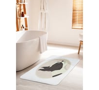 Коврик для ванной комнаты и туалета противоскользящий JOYARTY "Портрет собаки" 60х100 см bath_66876_60x100