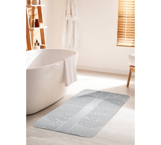 Коврик для ванной комнаты и туалета противоскользящий JOYARTY "Точечная чеканка" 60х100 см bath_54206_60x100 1