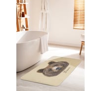 Коврик для ванной комнаты и туалета противоскользящий JOYARTY "Медведь и надпись" 60х100 см bath_44031_60x100