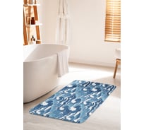 Коврик для ванной комнаты и туалета противоскользящий JOYARTY "Море волнуется" 60х100 см bath_60630_60x100