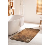 Коврик для ванной комнаты и туалета противоскользящий JOYARTY "Абстракция часовых механизмов" 60х100 см bath_33526_60x100