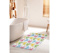 Коврик для ванной комнаты и туалета противоскользящий JOYARTY "Цветные осьминожки" 60х100 см bath_47940_60x100