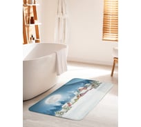Коврик для ванной комнаты и туалета противоскользящий JOYARTY "Зимняя деревня" 60х100 см bath_32344_60x100