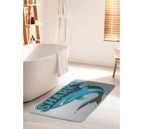 Коврик для ванной комнаты и туалета противоскользящий JOYARTY "Злая акула" 60х100 см bath_38020_60x100