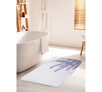 Коврик для ванной комнаты и туалета противоскользящий JOYARTY "Букет лаванды" 60х100 см bath_32561_60x100