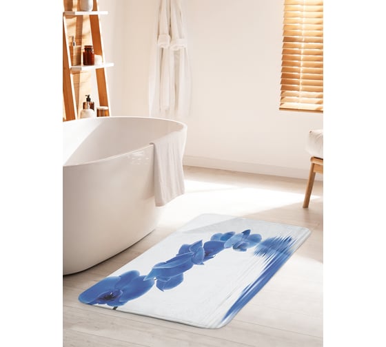 Коврик для ванной комнаты и туалета противоскользящий JOYARTY "Орхидея над водой" 60х100 см bath_32801_60x100 1