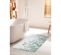 Коврик для ванной комнаты и туалета противоскользящий JOYARTY "Ряд лекарственных растений" 60х100 см bath_65521_60x100