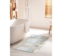 Коврик для ванной комнаты и туалета противоскользящий JOYARTY "Веранда с видом на город" 60х100 см bath_34827_60x100