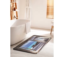 Коврик для ванной комнаты и туалета противоскользящий JOYARTY "Бунгало у моря" 60х100 см bath_34923_60x100