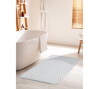 Коврик для ванной комнаты и туалета противоскользящий JOYARTY "Зигзаги моно" 60х100 см bath_82157_60x100